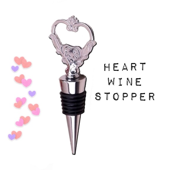 Wine Stopper, Cute Heart Shape, Reusable Wine and Beverage Stopper - Picture 2 of 9